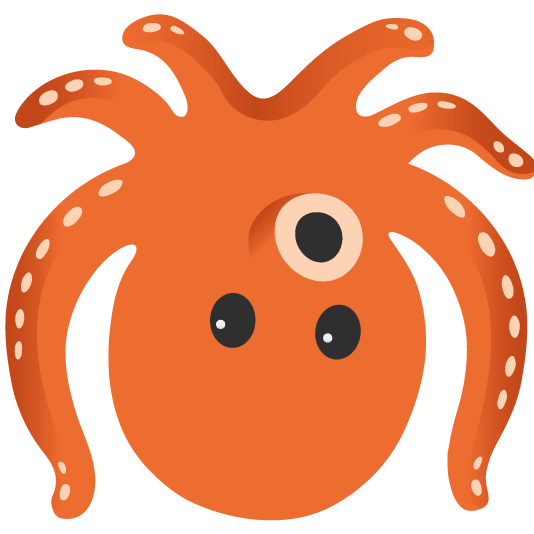 upside down face octopus