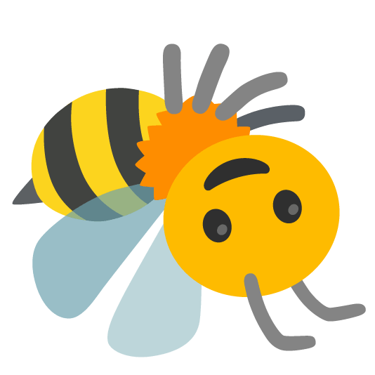 upside down face bee