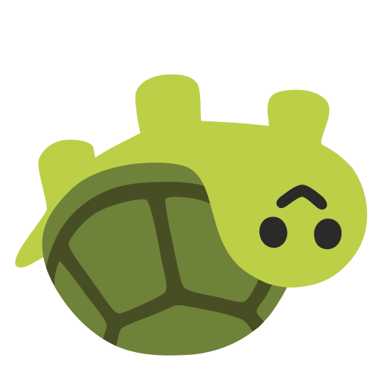 upside down face turtle