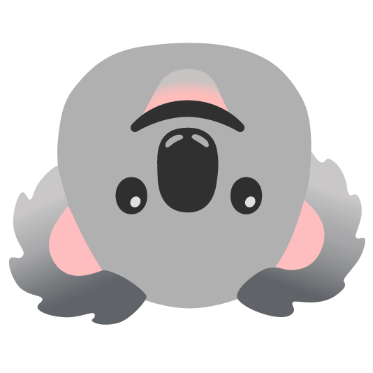 upside down face koala