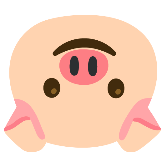 upside down face pig