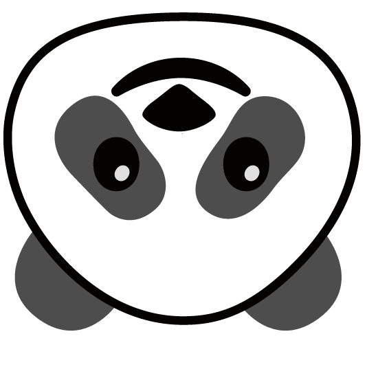 upside down face panda face