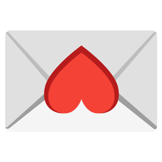 upside down face love letter