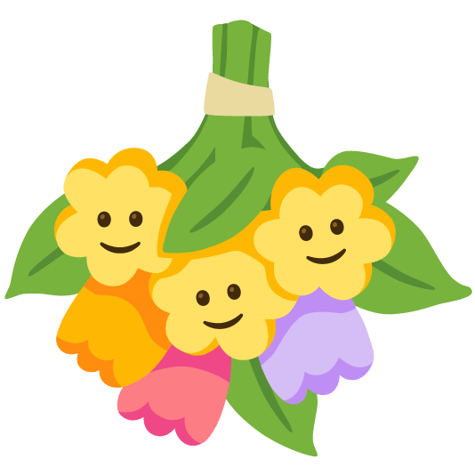 upside down face bouquet