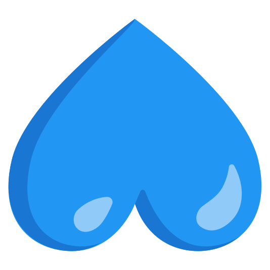 upside down face blue heart