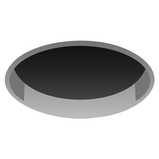 upside down face hole