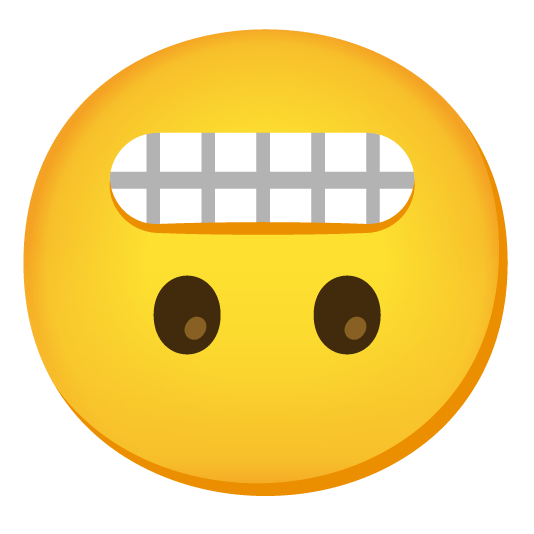 upside down face grimacing