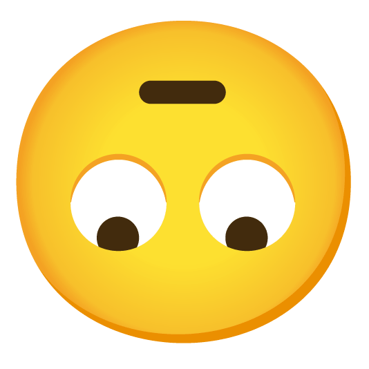 upside down face face with rolling eyes