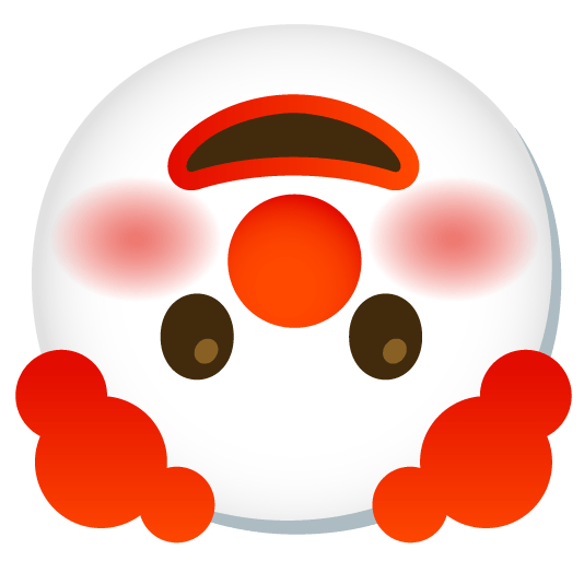 upside down face clown face