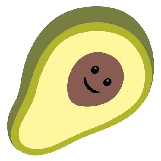 upside down face avocado