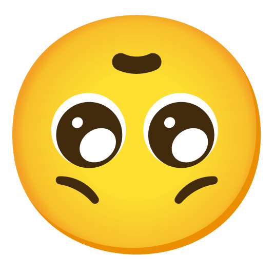 upside down face pleading face