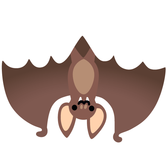 upside down face bat