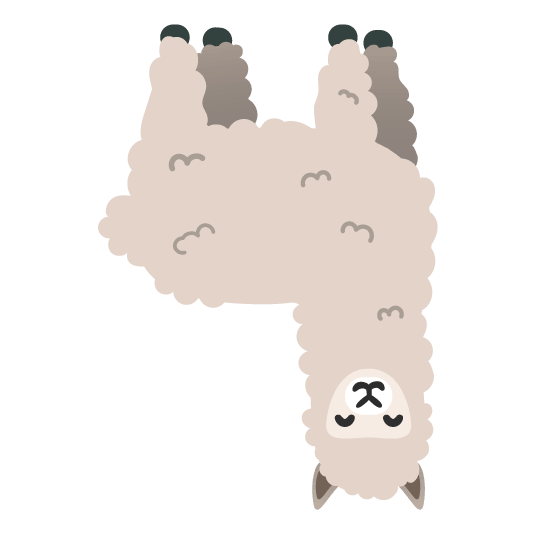 upside down face llama