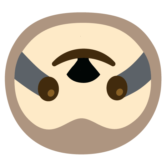 upside down face sloth