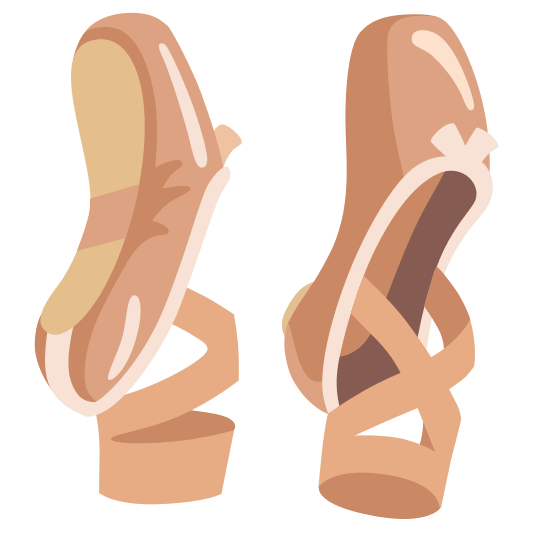 upside down face ballet shoes