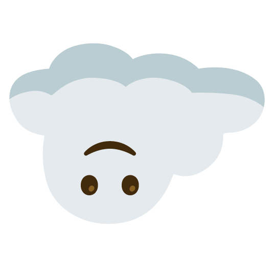 upside down face cloud