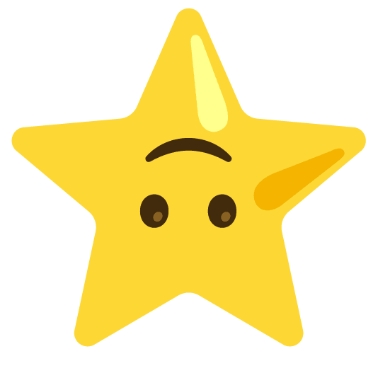 upside down face star