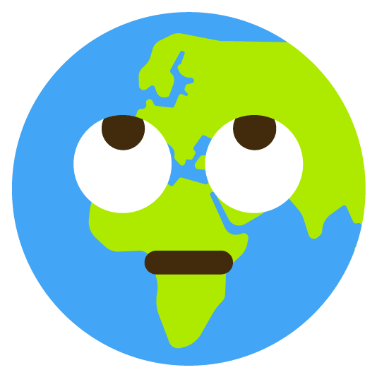 face with rolling eyes earth africa