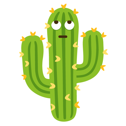 face with rolling eyes cactus