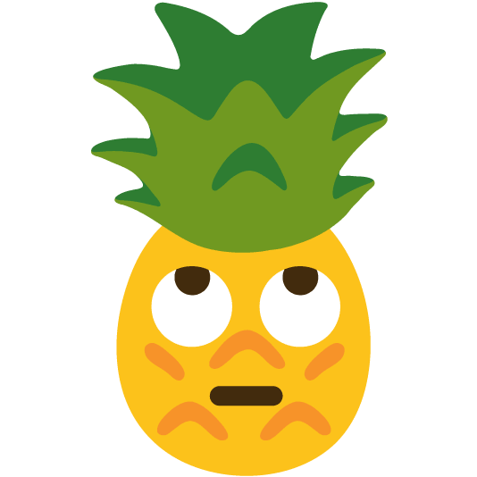 face with rolling eyes pineapple