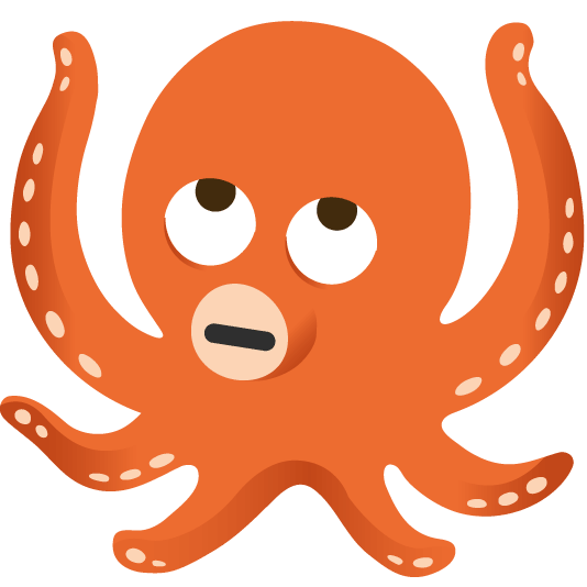 face with rolling eyes octopus
