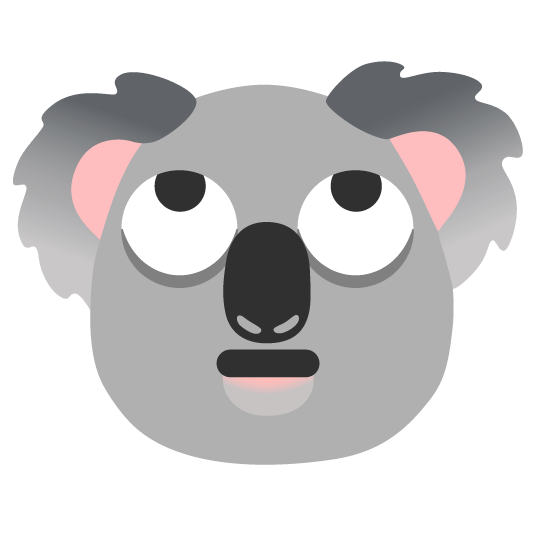 face with rolling eyes koala