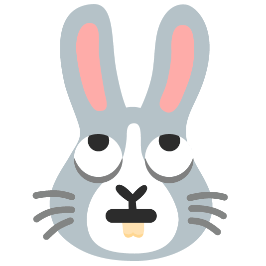 face with rolling eyes rabbit
