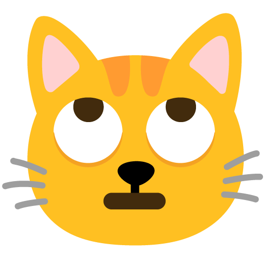 face with rolling eyes cat