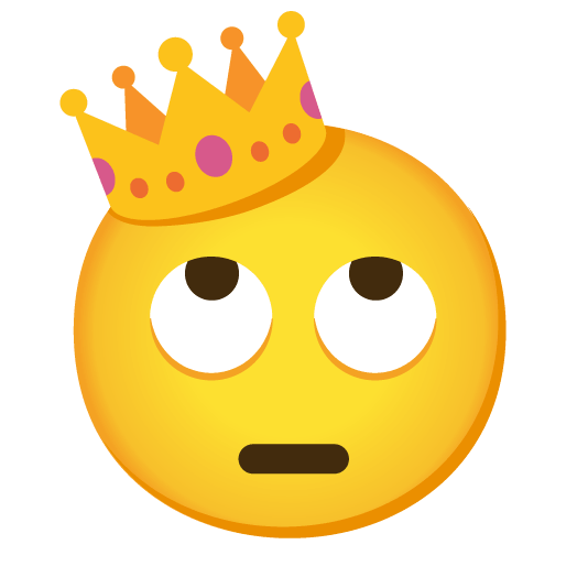 face with rolling eyes crown