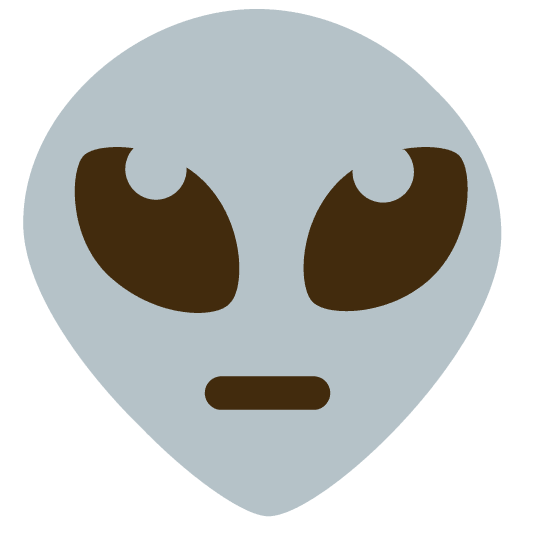 face with rolling eyes alien