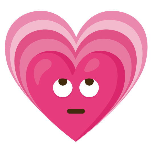 face with rolling eyes heartpulse