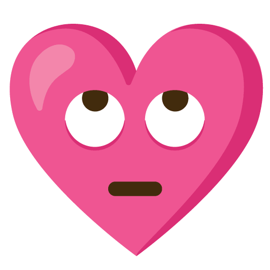 face with rolling eyes gift heart