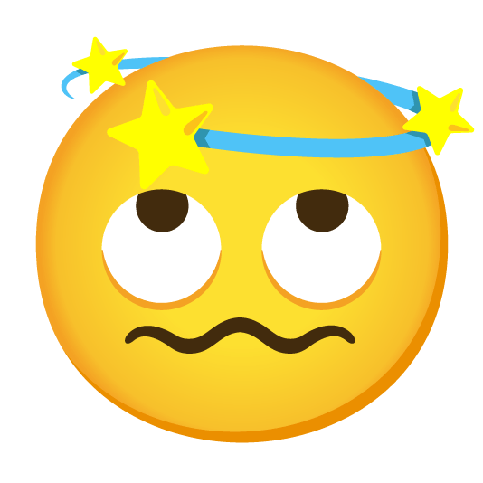 face with rolling eyes dizzy