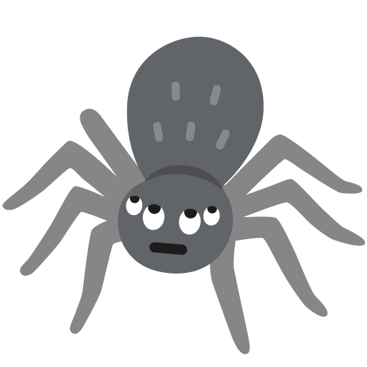 face with rolling eyes spider