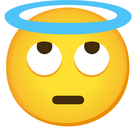 face with rolling eyes innocent