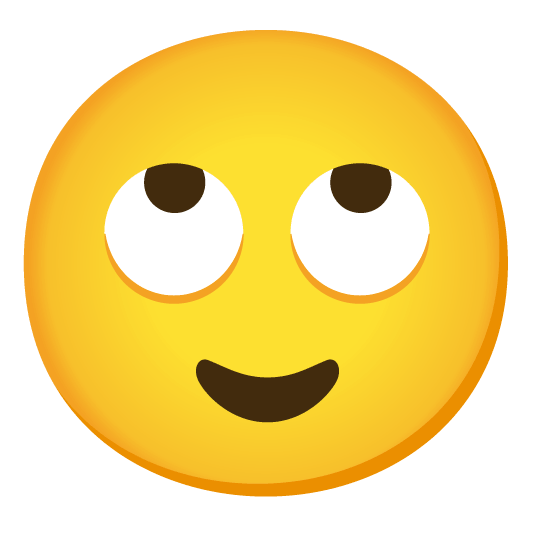 face with rolling eyes relieved