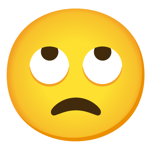 face with rolling eyes unamused