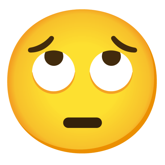 face with rolling eyes pensive