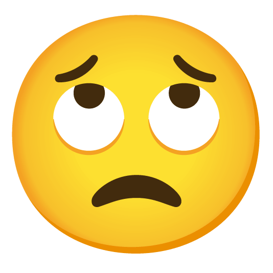 face with rolling eyes worried