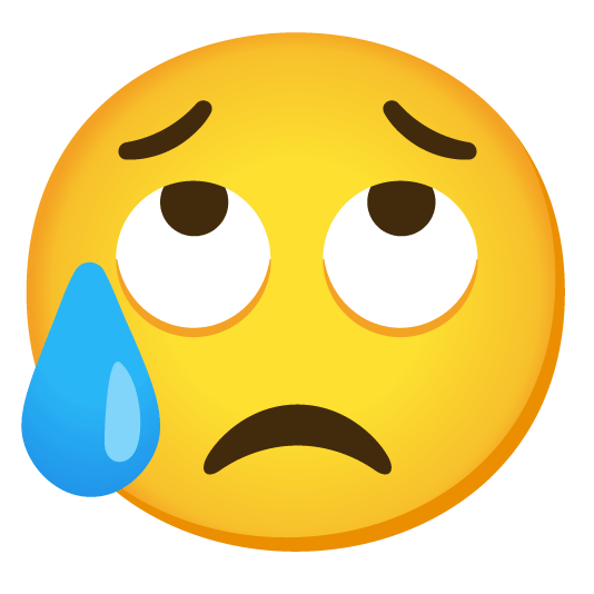 face with rolling eyes disappointed relieved