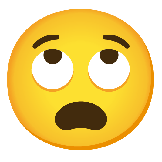 face with rolling eyes anguished