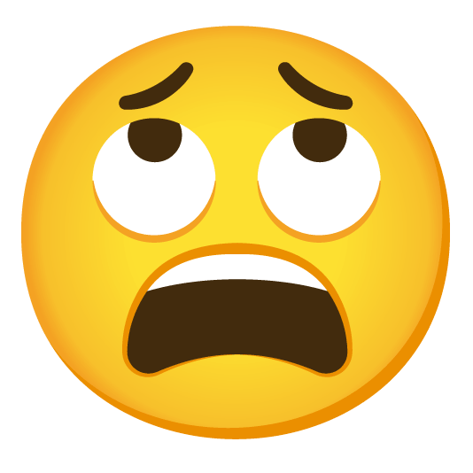 face with rolling eyes tired face