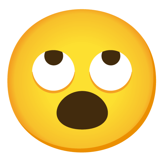 face with rolling eyes open mouth