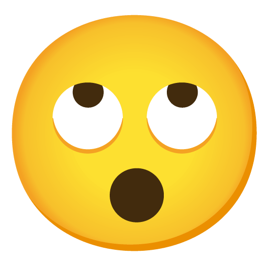 face with rolling eyes hushed