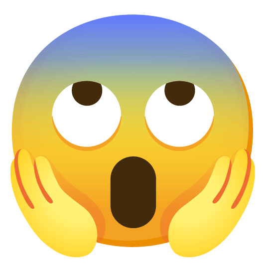 face with rolling eyes scream