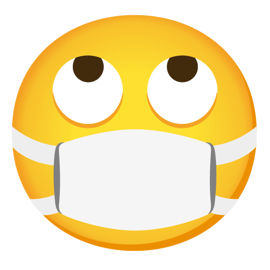 face with rolling eyes mask