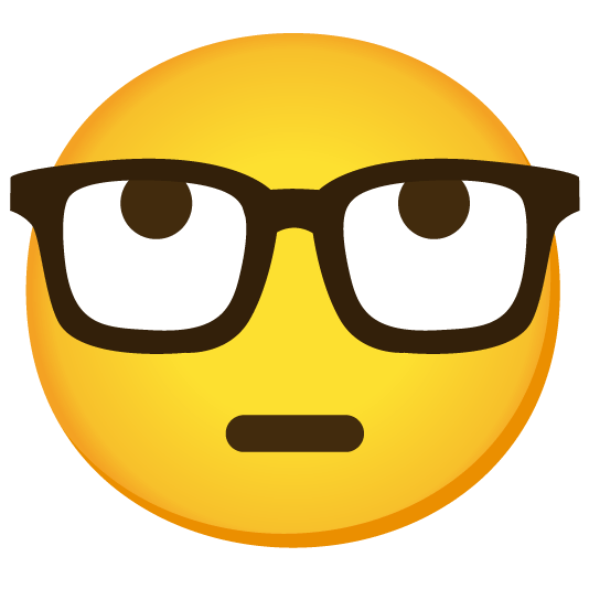 face with rolling eyes nerd face