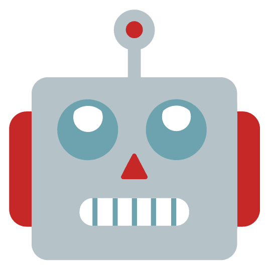 face with rolling eyes robot face