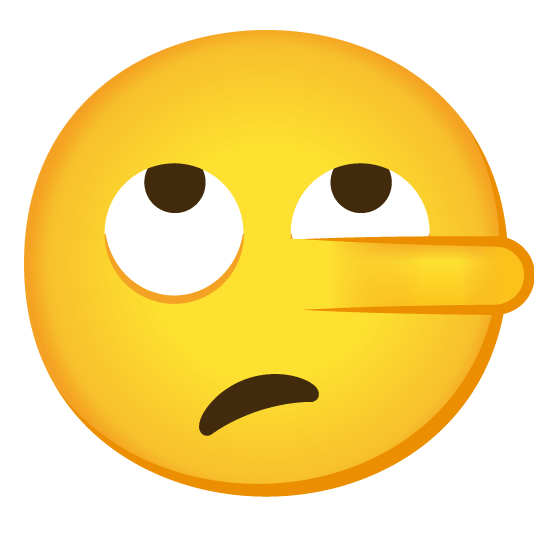 face with rolling eyes lying face