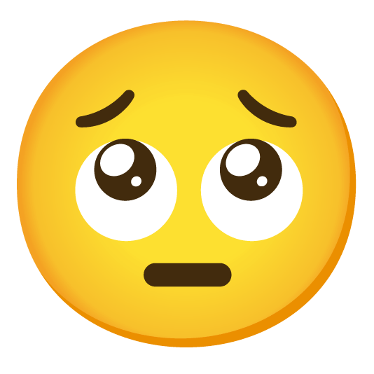 face with rolling eyes pleading face